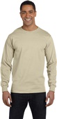 Hanes Adult 6.1 oz. Long-Sleeve Beefy-T 5186 SAND Primary