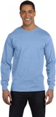 Hanes Adult 6.1 oz. Long-Sleeve Beefy-T 5186 LIGHT BLUE Primary