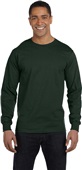 Hanes Adult 6.1 oz. Long-Sleeve Beefy-T 5186 DEEP FOREST Primary