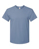 Hanes Adult Youth Comfortsoft Cotton T-Shirt STONEWASHED BLUE Primary