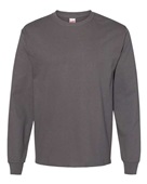 Hanes Mens 5.2 oz. Comfortsoft Cotton LS T-Shirt SMOKE GRAY Primary