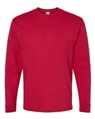Hanes Mens 5.2 oz. Comfortsoft Cotton LS T-Shirt ATHLETIC CRIMSON Primary