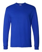 Hanes Mens 5.2 oz. Comfortsoft Cotton LS T-Shirt ATHLETIC ROYAL Primary