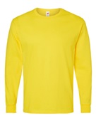 Hanes Mens 5.2 oz. Comfortsoft Cotton LS T-Shirt ATHLETIC YELLOW Primary