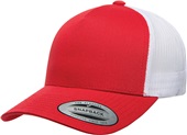 Yupoong Adult 5-Panel Retro Trucker Cap 6506 RED/ WHITE Primary