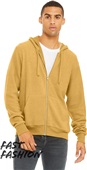 Forward Fashion Unisex Sueded Fleece Jacket HEATHER MUSTARD Primary