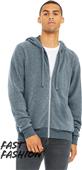 Forward Fashion Unisex Sueded Fleece Jacket HEATHER SLATE Primary
