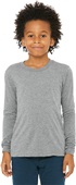 Bella+Canvas Youth Jersey Long Sleeve Tee 3501Y GREY TRIBLEND Primary