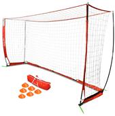 GoSports 12' ELITE Soccer Goal 6 Cones & Carry Bag SCCR-GOAL-02-12X6