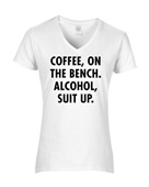 Epic Ladies Alcohol, Suit Up V-Neck Graphic T-Shirts