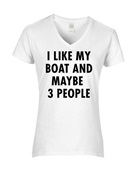 Epic Ladies I Like My Boat V-Neck Graphic T-Shirts