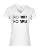 Epic Ladies No Faith V-Neck Graphic T-Shirts