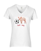 Epic Ladies Soccer Ball Hog V-Neck Graphic T-Shirts