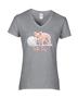Epic Ladies Volleyball Hog V-Neck Graphic T-Shirts