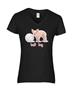 Epic Ladies Volleyball Hog V-Neck Graphic T-Shirts
