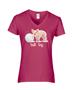 Epic Ladies Volleyball Hog V-Neck Graphic T-Shirts