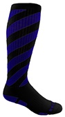 BARBER POLE STRIPED - Cute Novelty Fun Design Kneehigh/OTC Socks PAIR