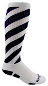 BARBER POLE STRIPED - Cute Novelty Fun Design Knee-High Socks (1-Pair)