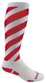 BARBER POLE STRIPED - Cute Novelty Fun Design Kneehigh/OTC Socks PAIR