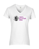 Epic Ladies Soccer DNA V-Neck Graphic T-Shirts