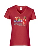 Epic Ladies Big Boxes V-Neck Graphic T-Shirts