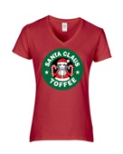 Epic Ladies Santa Toffee V-Neck Graphic T-Shirts