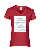 Epic Ladies Dear Santa V-Neck Graphic T-Shirts