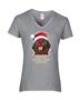 Epic Ladies Red Nosed Lab V-Neck Graphic T-Shirts
