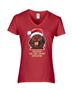 Epic Ladies Red Nosed Lab V-Neck Graphic T-Shirts