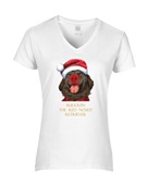 Epic Ladies Red Nosed Lab V-Neck Graphic T-Shirts