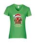 Epic Ladies Red Nosed Golden V-Neck Graphic T-Shirts