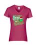 Epic Ladies 100% that Grinch V-Neck Graphic T-Shirts
