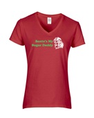 Epic Ladies Sugar Daddy Santa V-Neck Graphic T-Shirts
