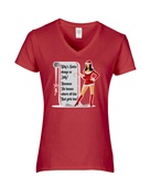 Epic Ladies Santa Bad Girls V-Neck Graphic T-Shirts