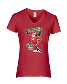 Epic Ladies Super Santa V-Neck Graphic T-Shirts
