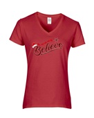 Epic Ladies Believe V-Neck Graphic T-Shirts