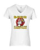 Epic Ladies Christmas Beer V-Neck Graphic T-Shirts