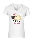 Epic Ladies Fleece Navidad V-Neck Graphic T-Shirts