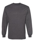 Alstyle Adult 6.0 oz., 100% Cotton Long-Sleeve T-Shirt AL1304 CHARCOAL HEATHER Primary