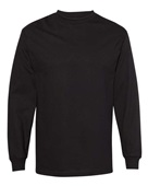 Alstyle Adult 6.0 oz., 100% Cotton Long-Sleeve T-Shirt AL1304 BLACK Primary