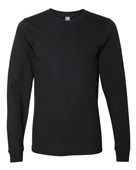American Apparel Unisex Fine Jersey Long-Sleeve T-Shirt 2007W BLACK Primary