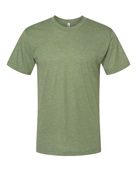 American Apparel Unisex Triblend Short-Sleeve Track T-Shirt TR401W TRI OLIVE Primary