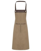 Artisan Collection By Reprime Espresso Bib Apron RP123 KHAKI/ BROWN Primary