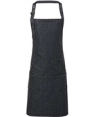 Artisan Collection By Reprime Unisex Jeans Stitch Denim Bib Apron RP126 BLACK DENIM Primary