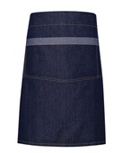 Artisan Collection By Reprime Unisex Domain Contrast Denim Waist Apron RP128 INDIGO DENIM Primary