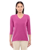 Devon & Jones Ladies' Perfect Fit Bracelet-Length V-Neck Top DP184W