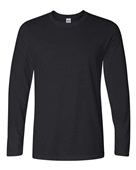 Gildan Adult Softstyle 4.5 oz. Long-Sleeve T-Shirt G644 BLACK Primary