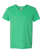 Gildan Adult Softstyle 4.5 oz. V-Neck T-Shirt G64V HTHR IRISH GREEN Primary
