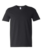 Gildan Adult Softstyle 4.5 oz. V-Neck T-Shirt G64V BLACK Primary