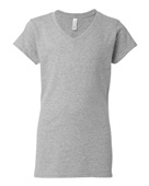 Gildan Ladies' SoftStyle 4.5 oz. Fitted V-Neck T-Shirt G64VL RS SPORT GREY Primary